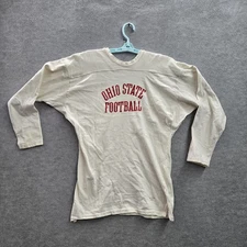 VINTAGE Ohio State Buckeyes Men Shirt XL White 70s Collegiate Pacific Football