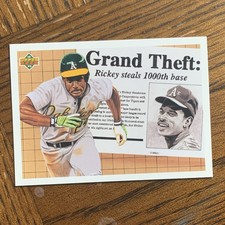 Upper Deck 1992 Grand Theft Rickey Henderson #782 Oakland Athletics Baseball MLB