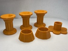6 Orange Marble Displays - For 5/8" - 1  Marbles - Lot 8760