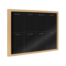 Kate and Laurel Blake This Week Framed Printed Glass Dry Erase Board by The C...