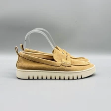 Vionic Shoes Womens 7 Brown Suede Uptown Penny Loafer Slip On Comfort Walking