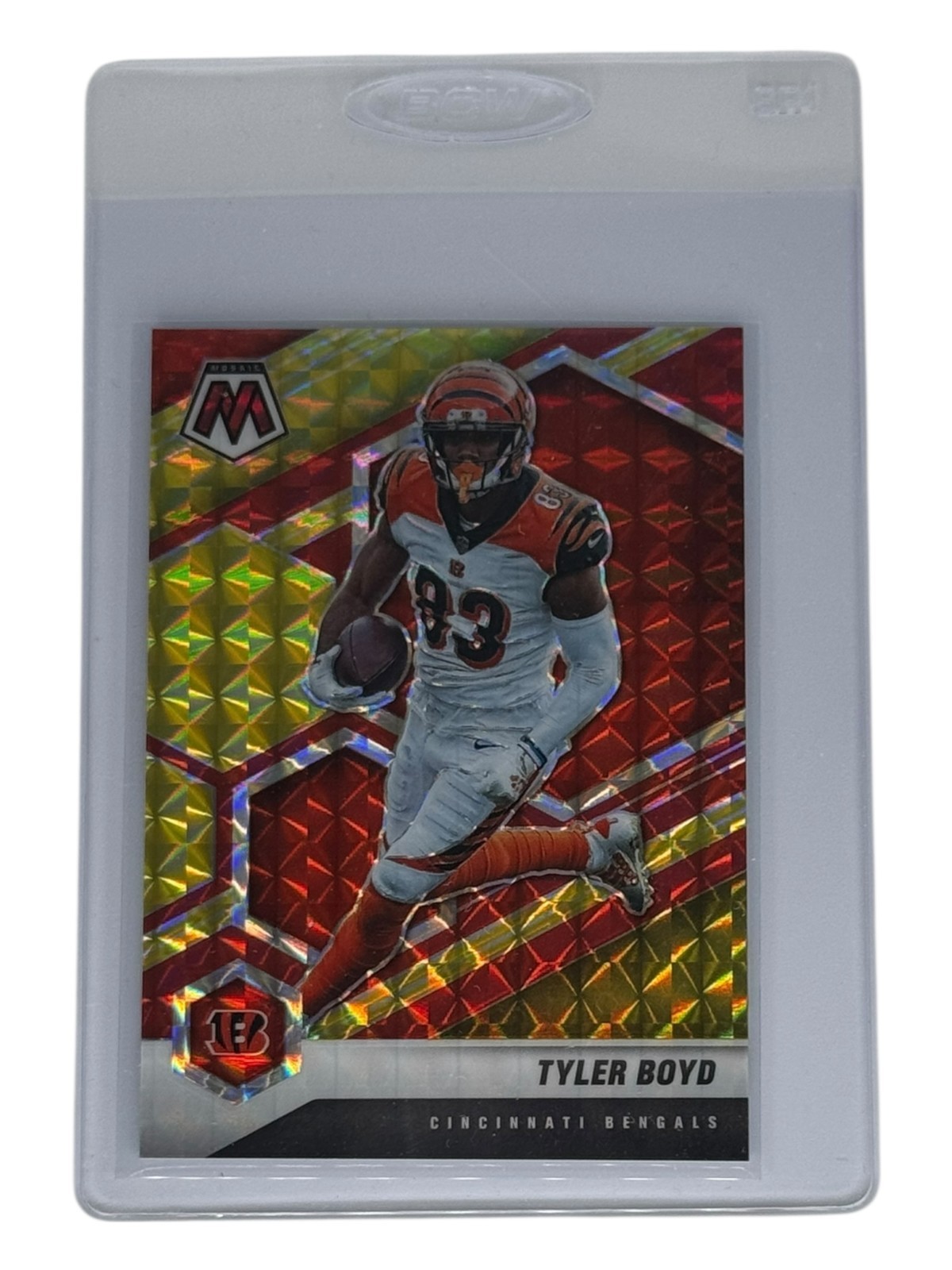2021 Panini Mosaic - Tyler Boyd #51 48/80 Red and Yellow Fusion