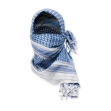Blue  White Traditional Shemagh Head Scarf Neck Wrap New Cotton For All Weather
