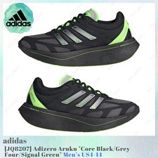 Men’s adidas Adizero Aruku - Core Black / Grey Four / Signal Green- JQ8207 adidas Adizero Aruku Core Black Grey Four Signal Green  main image 3
