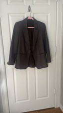 NEW Express Columnist Shine Open Front Blazer - Womens Small - Espresso Brown
