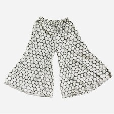 Boho Festival Pants Size Medium Wide Leg Culotte Pull On Elastic Waist Hippie