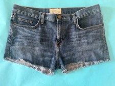 Current/Elliott The Boyfriend Cutoff Jean Shorts Women  s Size 29 Raw Hem Denim