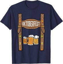 Oktoberfest Lederhosen Costume German Bavarian Festival Men Unisex T-Shirt
