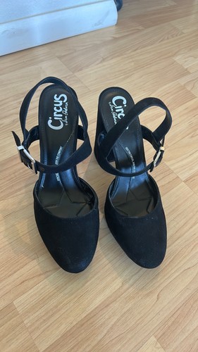 Circus NY by Sam Edelman Daniela Black Suede Block Heels - Size 7