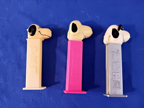 Snoopy Pez Dispensers, Lot of 3, Joe Cool