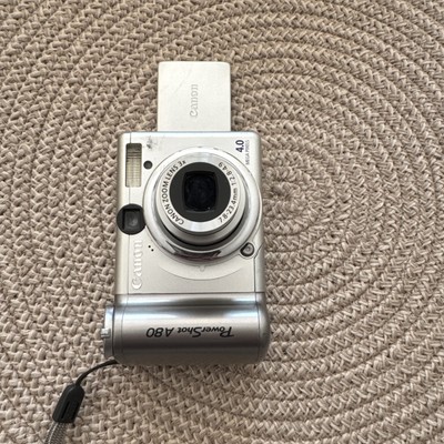 Canon PowerShot A80 4.0MP Flip Screen Digital Camera Silver parts