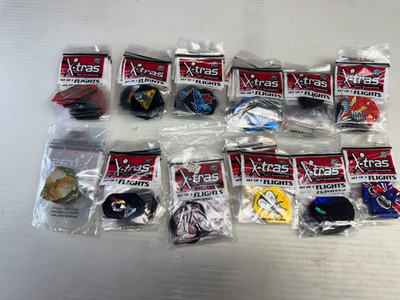 Vintage X-tras Dart Flights Lot 237 Pieces Assorted Designs Made in England