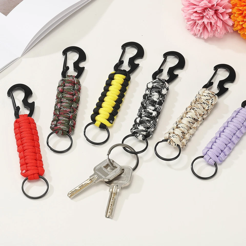 Für Paracord Schlüsselanhänger mit Flaschenöffner, Rot - Bild 4 von 4