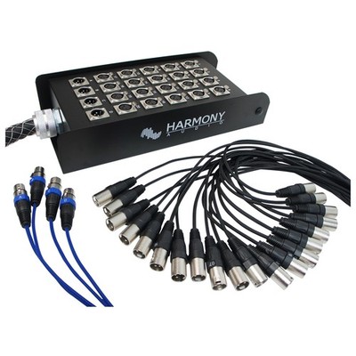 Harmony Audio HA-SB2425 XLR Snake Cable 24 Channel - 25 Feet (20 Send 4 Returns)