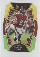 2021 Panini Select Premier Level Green & Yellow Prizm Die-Cut Kyle Trask 0h7f