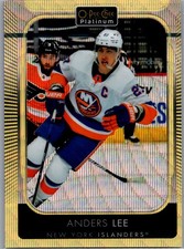 2021-22 O-Pee-Chee Platinum #70 Anders Lee Neon-Yellow-Surge