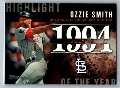 2015 Topps Highlight of the Year #H-55 Ozzie Smith St. Louis Cardinals