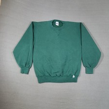 Vintage 90 s USA Made Russell Athletic Crewneck Sweatshirt Green Size Medium M