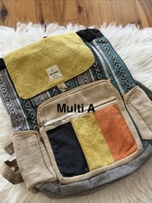 Handmade Hemp Cotton  Boho Backpack  Made in Nepal  Travel Patchwork Hippie