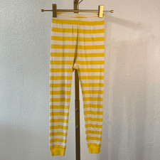 Yellow and White Striped Leggings