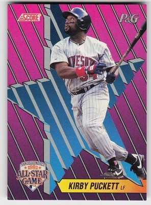 1992 Score Procter & Gamble #6 Kirby Puckett BASEBALL Minnesota Twins