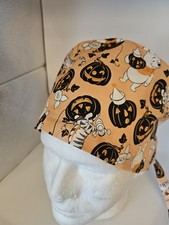 WHINNIE THE POOH  FRIENDS. HALLOWEEN     HANDMADE SURGICAL SCRUB CAPS