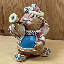 Pendelfin Stoneware Rabbit “Puffer”. Hand Painted Made In England. Excellent