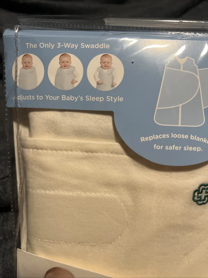 Saco de dormir HALO swaddle algodão dorminhoco creme sem gênero recém-nascido até 3 meses novo na embalagem - Imagem 3 de 4