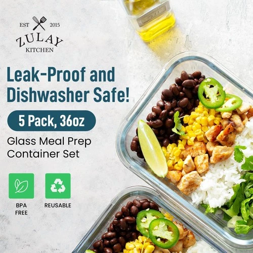 Zulay Kitchen Meal Prep Containers - Thumbnail 3