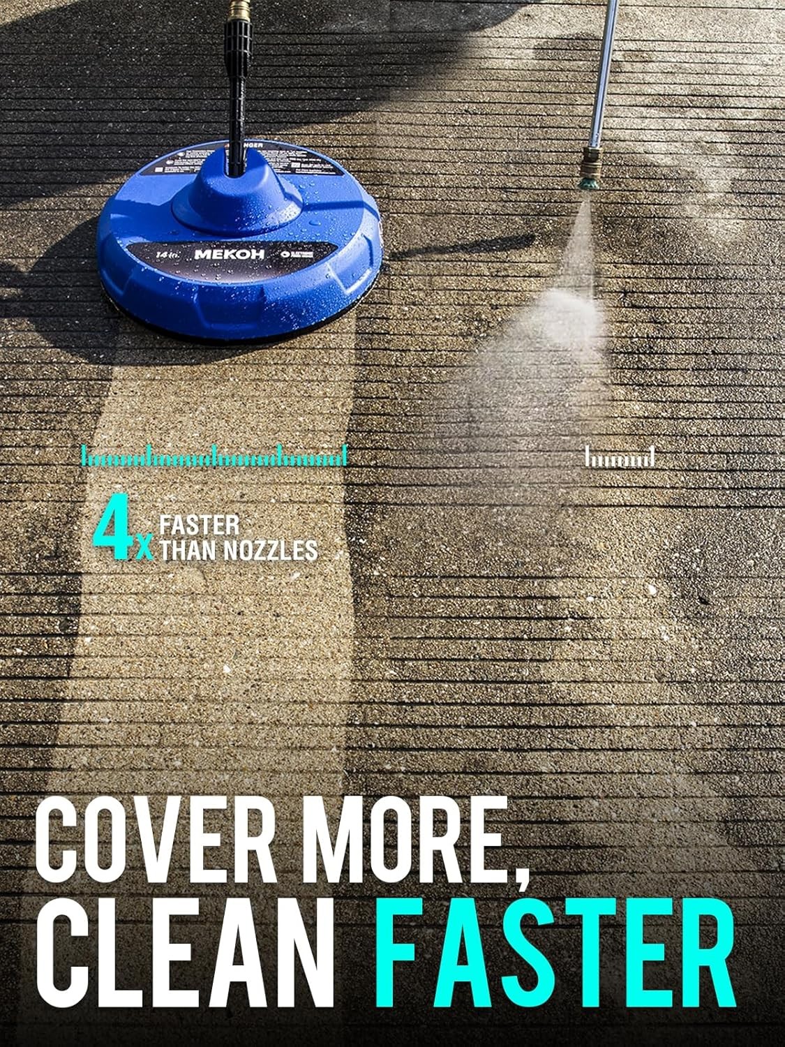 2500PSI Universal Power Washer Accessories for Sidewalk Deck Patio Cleaning,1/4"