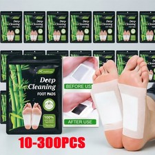 10-300PC Foot Detox Patches Pads Toxins Deep Cleansing Herbal Bamboo Organic Pad
