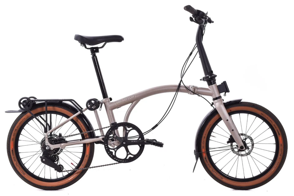 USED Brompton G Line 8 Speed Small Folding Bike 20" Wheels Gravel Disc Brakes - Image 1 of 4