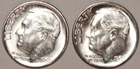 (2) Roosevelt Dimes - BU - 1957-D 1957-P - #3135D - FREE SHIPPING