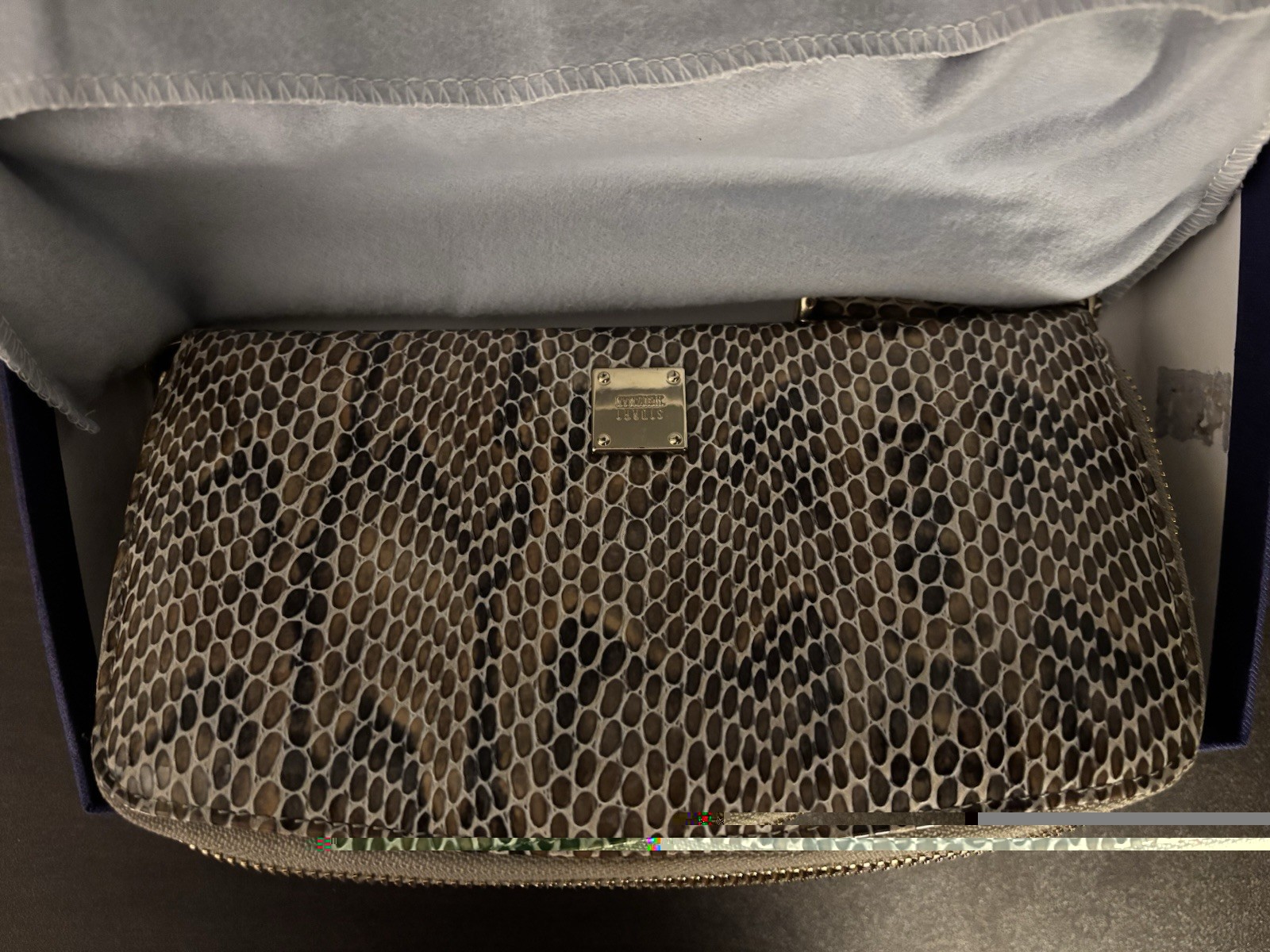 stuart weitzman python clutch-box, dust bag Inclu… - image 3