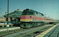Mass Bay Transit Authority Locomotive 1012 Norwood Central 1980 Postcard