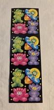 SPACE MONSTERS, ALIENS, UFO Kromekote Sandylion Stickers, 1 Full Sheet Vintage