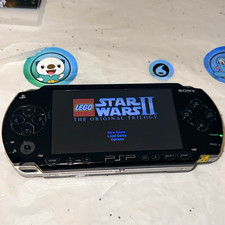 Sony PSP-1000 Handheld Console Black/Silver w/ Charger & LEGO Star Wars II