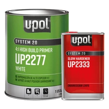 U-POL 2277 National Rule White High Build Primer Kit Slow Hardener (Gallon)