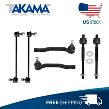 6 pcs Front Outer+Inner Tie Rod Ends+ stabilizer links For 07-12 Versa 1.8L Cube