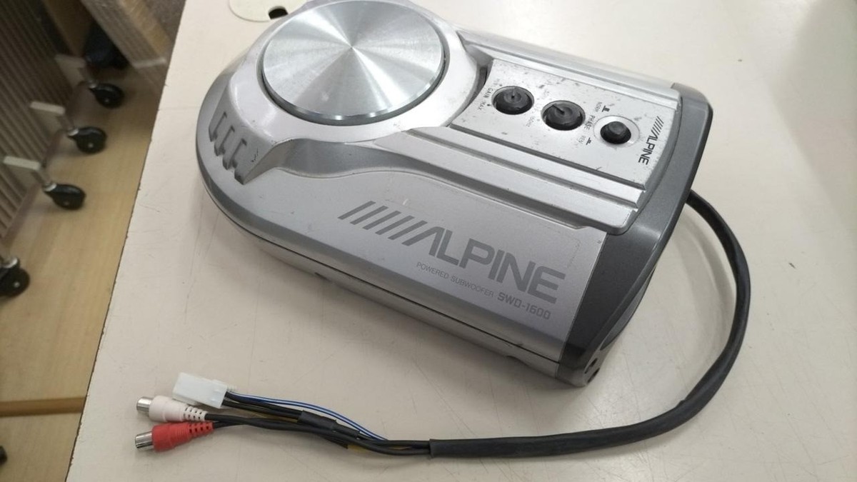 Alpine SWD-1600 Powered Subwoofer Sub Woofer Car Audio Used | eBay