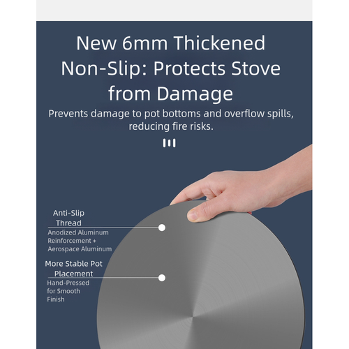 Wärmediffusor Für Gasherd 24cm - Aluminium Auftauplatte Mit Griff