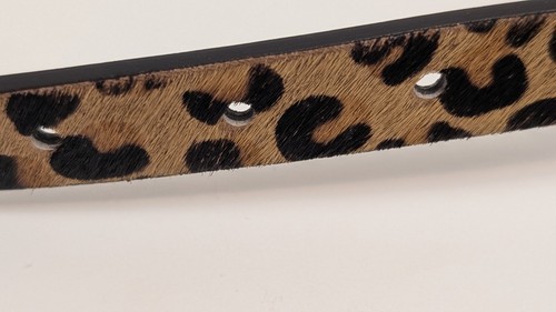 Juego de 2 nuevos cinturones de día para mujer pelo de becerro leopardo y negro sobre cebra negra - XL - Imagen 6 de 18