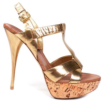 cork high heels