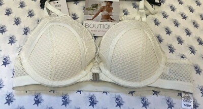 Neu M&S Boutique Marks & Spencer 32A cremefarbener Push-up-BH mit tiefem Ausschnitt vorne