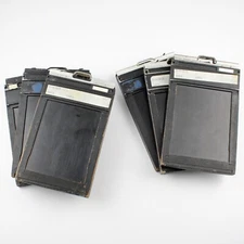 Six 3.25 x 4.25" Cut Sheet Film Holders (Unslotted) Graflex, Fidelity Mixed Lot