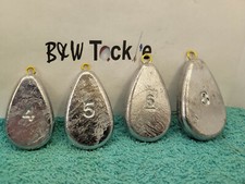 Flat No-Roll BRASS EYE Sinkers 3,4,5,6 or 8 o...