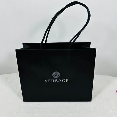 Versace Authentic Black Shopping Paper Bag Gift Tote Small