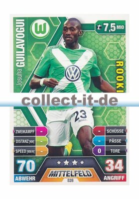 Match Attax Extra 14/15 - 528 - Josuha GUILAVOGUI- Rookie