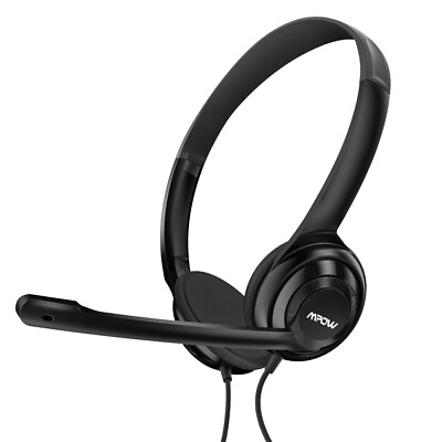 Mpow HC9 Stereo PC Headset mit 3,5 mm Buchse/Y Adapter mit Mikrofon
