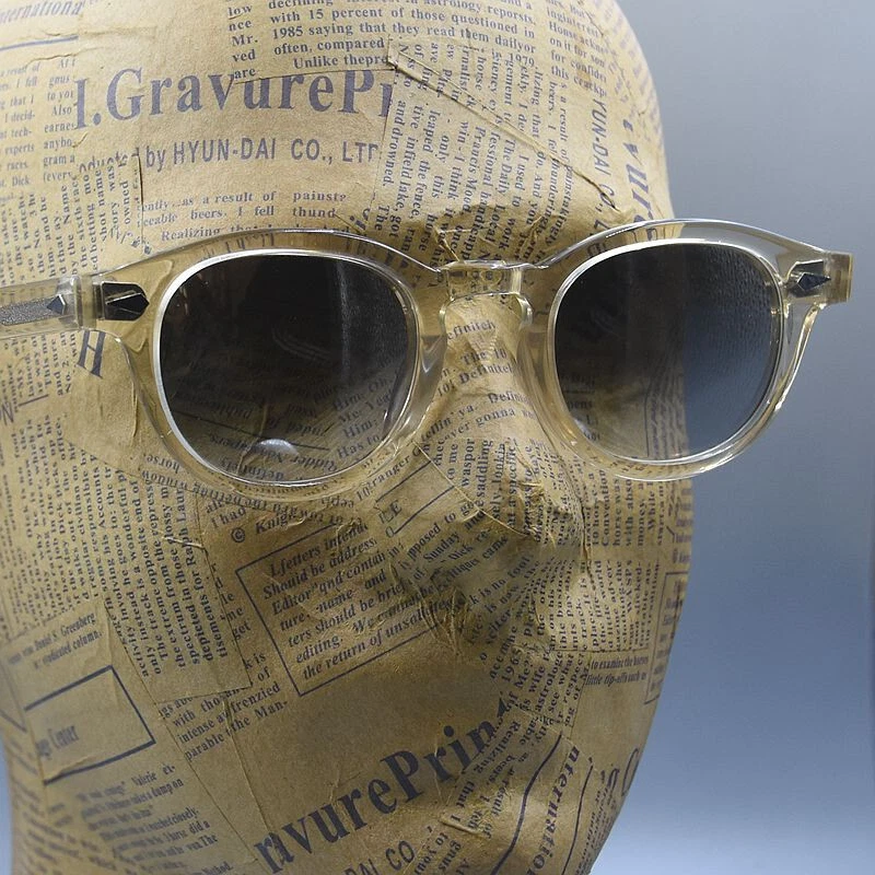 Nuevas gafas de sol grises para hombre lentes de vidrio degradado gris Johnny Depp gafas Foto 4 de 4